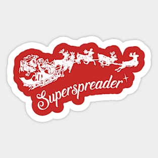 Superspreader Santa | Father Christmas Covid19 | White Print Sticker